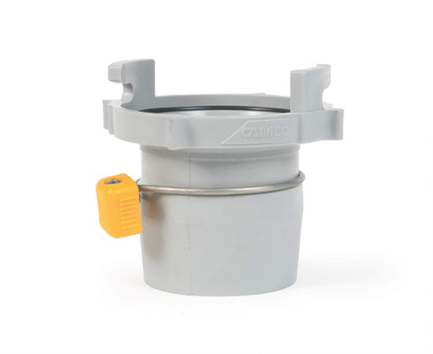 Camco Easy Slip Straight Hose Adapter with Slip-Lock Rings - Securely Connects Your Sewer Hose to RV and Stores with Sewer in Standard 4" Bumper (39173)