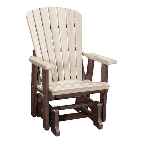 American Furniture Classics Model 510CTB Fan Back Swivel Glider in Cedar with a Tudor Brown Base Made in the USA