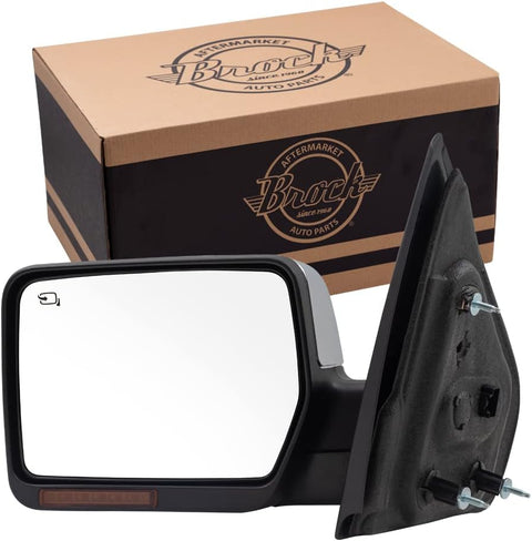 Power Mirror for 2007-2008 F-150 Turn Signal Indicator Puddle Lamp Memory Heated Power Fold for 2007-2008 Mark LT 8L3Z17683AA Left FO1320372