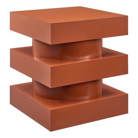 Modway Perpetuate Totem Side Table in Cayenne