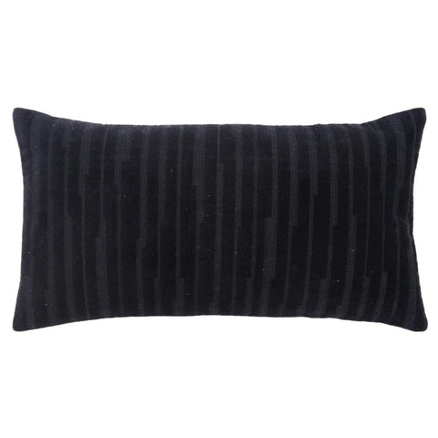 Embroidered 100% Cotton Stripe Decorative Throw Pillow