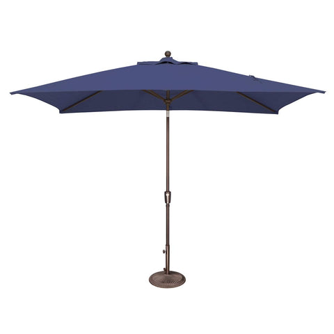 SimplyShade Catalina 120" Octagon Push Button Tilt Umbrella in Black/Blue Sky
