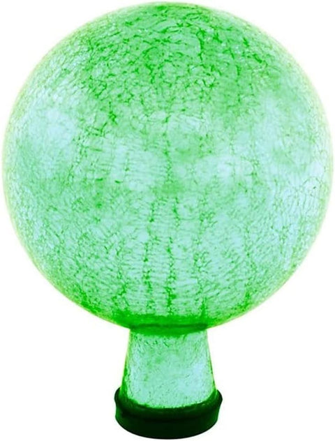 Oakestry Crackle Attractive Decorative Gazing Globe Hand-Blown Glass for Home Garden Lawn Outdoor Stylish Ball Home Decor and Yard Ornament Light Green 6-Inch