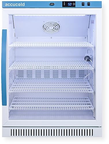 Accucold ARG6PV456 6 Cu.Ft. ADA Height Vaccine Refrigerator, Certified to NSF/ANSI 456 Vaccine Storage Standard; Automatic Defrost; Interior Light; Open Door Alarm; Password Protection