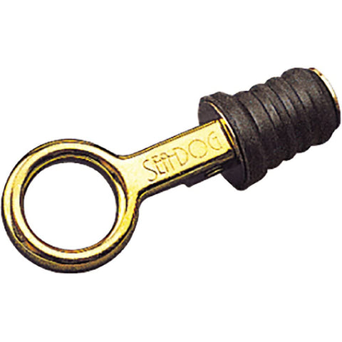 Sea-Dog Line Snap Handle Drain Plug 1" Diameter Stamped Brass 520070