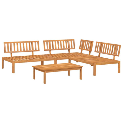 vidaXL Garden Palette 4 pcs Solid Acacia Wood Garden Sofa Set Garden Sofa Sectional Sofa