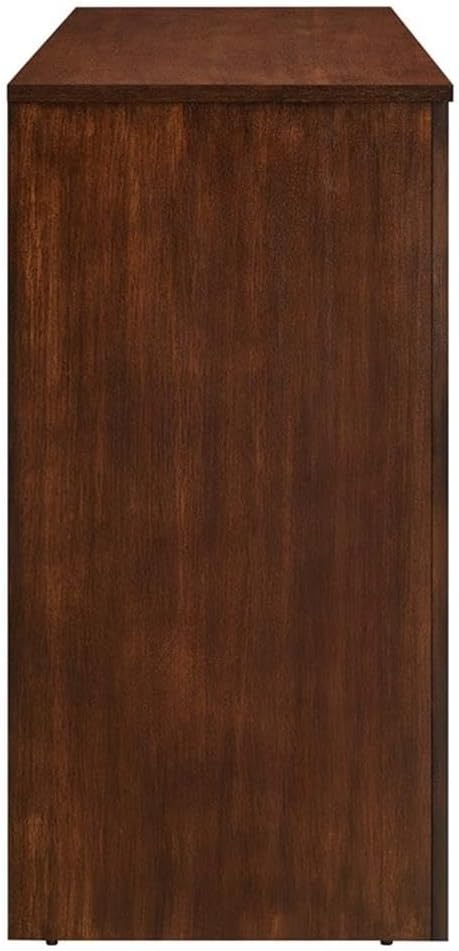 Modway Appia 71 Inch 4 Door Storage Cabinet in Walnut Wood Veneer - Arched Door Accent Credenza -Modern Sideboard - Adjustable Shelf Buffet - Mid-Century Storage Furniture - Console TV Stand