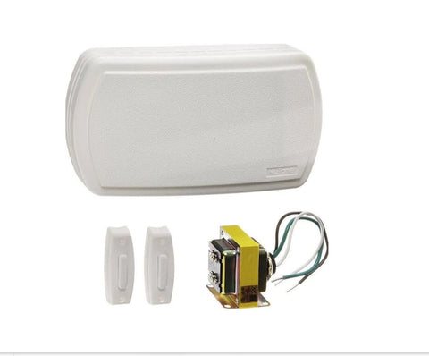 Broan-NuTone BK125LWH Builder Chimes Kit with Two Lighted Pushbuttons, White