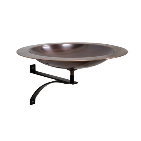 Achla Designs 201-5018 18" Classic Wall Mount Bracket Birdbath, Antique Copper Finish