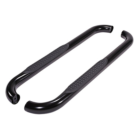 TrailFX Nerf Bars for Toyota Tacoma Extended Cab 2005-2023 Black Steel 3 Inch Round Bent Side Steps with Slip-Resistant Molded Step Pads Rocker Panel Mount Set of 2 Running Boards TrailFX A0009B