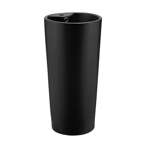 Swiss Madison Monaco Circular Basin Pedestal sink (Matte Black)