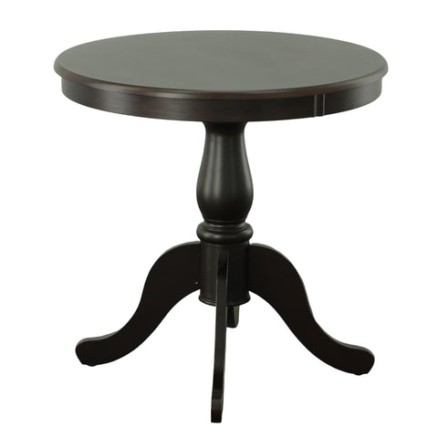 Carolina Chair & Table Fairview Round Dining Table – Classic American Style Furniture, Seats 2-4 Person Wooden Top Pedestal Base Table for Kitchen or Dining Room (Espresso, 30")