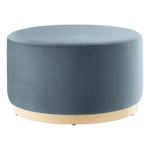 Modway Large 29" Round Performance Velvet Upholstered Upholstered Ottoman