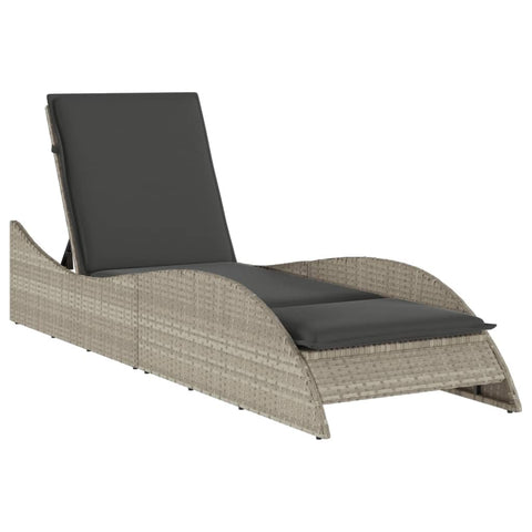 vidaXL Patio Sun Lounger Light Gray