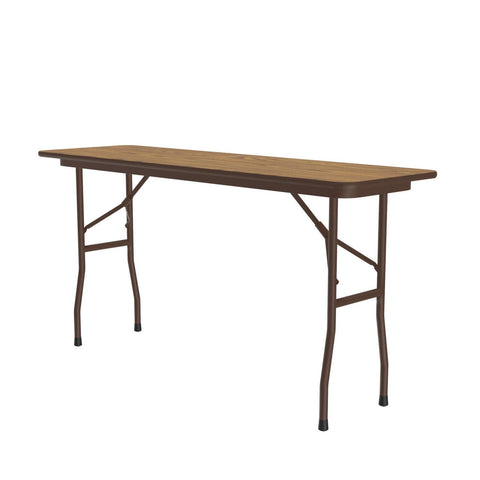 Correll Rectangular Laminate Top Folding Table with Medium Oak CF1872TF-06