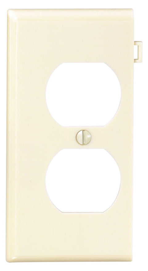 Leviton Duplex Receptacle Sectional Wall Plate, 1 Gang, PSE8-I, Ivory
