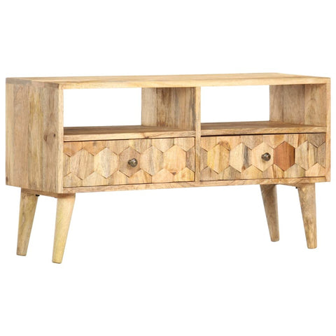 SKM TV Cabinet 35.4"x11.8"x19.7" Solid Mango Wood (16.96 KG/37.312 LBS)