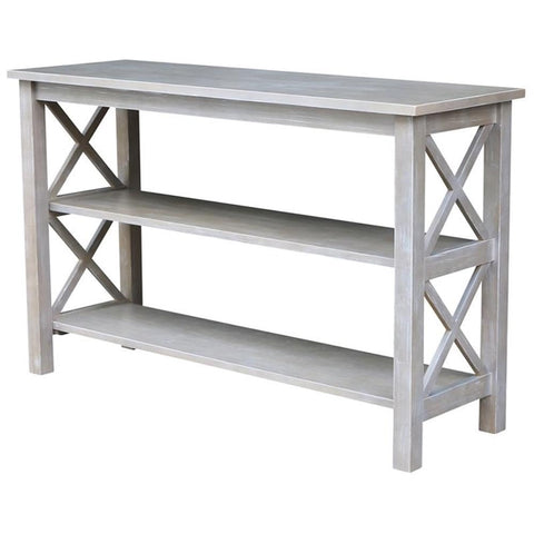 International Concepts Hampton Console Table, Washed Gray Taupe