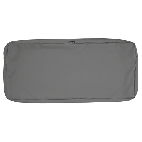 Classic Accessories Montlake Water-Resistant 59 x 18 x 3 Inch Outdoor Bench/Settee Cushion Slip Cover, Patio Furniture Swing Cushion Cover, Light Charcoal Grey, Patio Furniture Cushion Covers