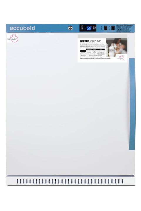 ACCUCOLD AFZ5PVBIADAMC 4 Cu.Ft. MOMCUBE Breast Milk Freezer ADA Height 1 C Variation Open Door Alarm Microprocessor Control Panel (Left Hand Door)