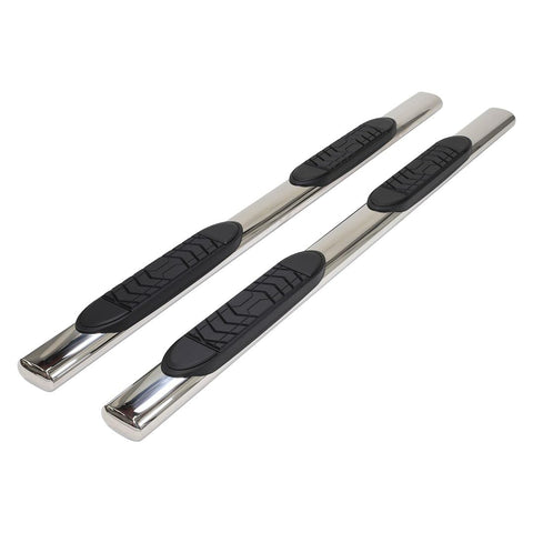 TrailFX Nerf Bar Fits Ford F-250 Super Duty Super Cab 1999-2016 Straight 5-Inch Oval Polished Stainless Steel Side Steps Rocker Panel Mount Direct-Fit Included Set of 2 Running Boards TrailFX A7016S