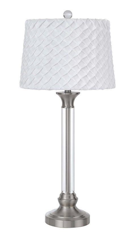 60" Height Ruston Crystal and Metal Floor Lamp in Brushed Steel