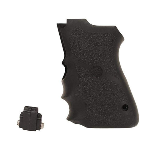 Hogue S&W 6906 Shorty 40 Rubber Grip with Finger Grooves, Black - 69000