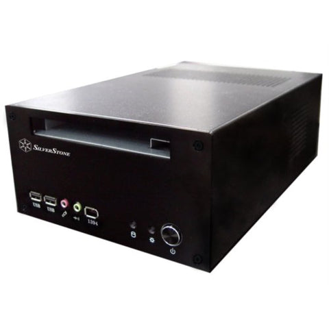 Silverstone Aluminum Alloy Mini-ITX Case with 60-Watt DC to DC Adapter LC12B (Black)