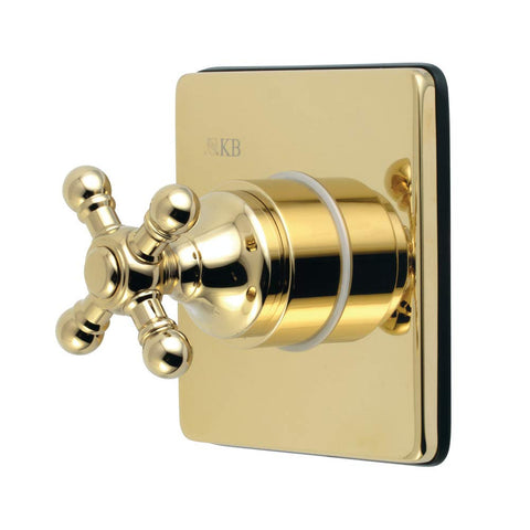Kingston Brass KS3042BX Three-Way Diverter Valve with Trim Kit, Polished Brass