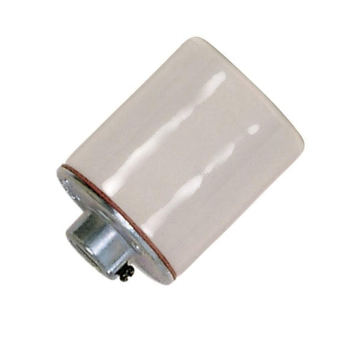 Satco 80-1214 Keyless Porcelain Socket with 1/8 IPS Metal Cap, Color