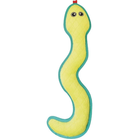 Boss Pet Chomper 18" Snake with Ballistic Nylon Edging & Hidden Squeaker Dog Toy, Large, Multicolor