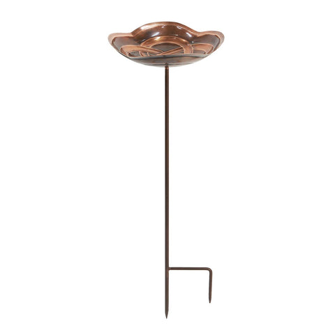 Achla Designs BB-11-S Dara Birdbath with Stake, Copper, Roman Bronze