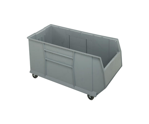 Quantum Storage Systems QRB216MOBGY Rack Bins Heavy Duty Part Organizer Gray Bins 42" L x 20" W x 21" H