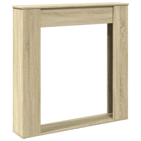 vidaXL Fireplace Surround Sonoma Oak 39.4x7.9x39.4 Engineered Wood