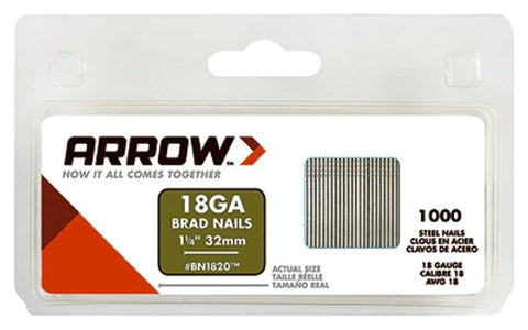 Arrow Fastener BN1820 Genuine 1-1/4-Inch, 18 Gauge Brads