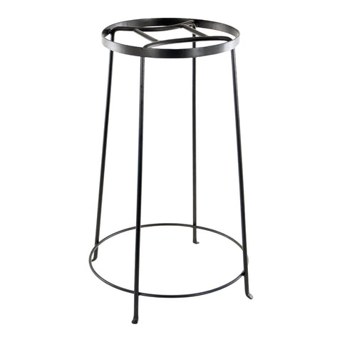 Oakestry Argyle Plant Stand IV 24-Inch Height Graphite Metal Holder for Indoor Outdoor Pots Planters Balcony Patio Floor Display Decorative Stable Modern Home Garden Decor Stylish Accent Display Use