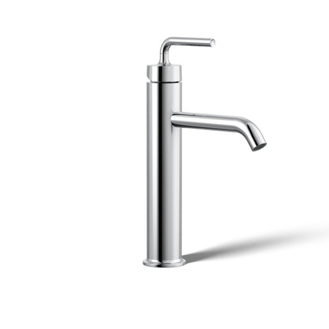 Kohler K-14404-4A-CP Purist Tall Single Control Lavatory Faucet, Polished Chrome