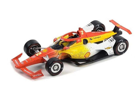 Greenlight 11258 Dallara Dirty Race Version 2024 NTT IndyCar Series - #2 Josef Newgarden/Team Penske, Shell Oil / 2024 500 Champion 1:18 Scale Diecast
