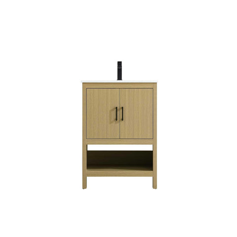 Elegant Kitchen and Bath Ira 24" Single Bathroom Vanity in Honey Brown
