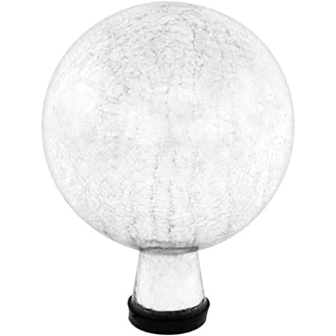 Oakestry 6 Inch Silver Crackle Decorative Gazing Globe Hand Blown Glass Garden Sphere for Home Lawn Yard and Outdoor Decor Stylish Reflective Ball Ornament for Garden