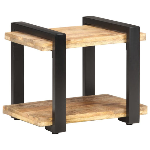 vidaXL Rough Mango Wood Bedside Cabinet - 19.7"x15.7"x15.7" Dimensions, Rectangular Cabinet, Brown, Industrial Style, Sturdy and Durable