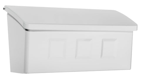 Architectural Mailboxes Wayland Galvanized Steel Wall Mount Mailbox, 2689W-10, White, Small Capacity