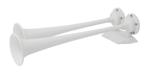 Marinco 10122 12V White Epoxy Coated Dual Trumpet Air Horn