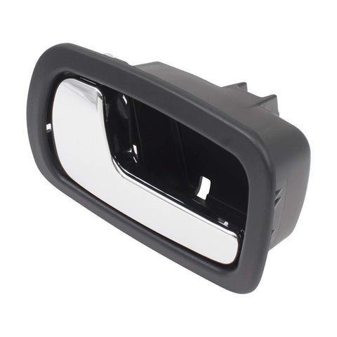 Brock Replacement Drivers Inside Door Handle Front Chrome Lever w/Black Bezel Compatible with 05-10 Cobalt 07-09 G5 22722755 GM1352166