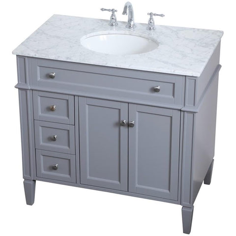 36 Inch Single Bathroom Vanity in Grey, 714671