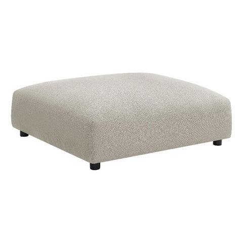Modway Solace Modular Upholstered Ottoman in Linen - Oversized Square Ottoman Coffee Table - Fabric Upholstered Seat - Modern Large Footstool - Soft Couch Table for Living Room