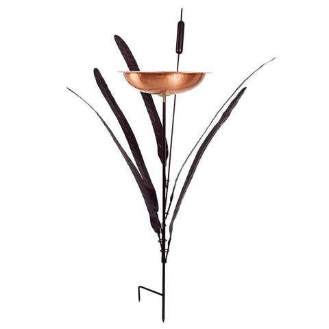 Oakestry Single Cattail Birdbath