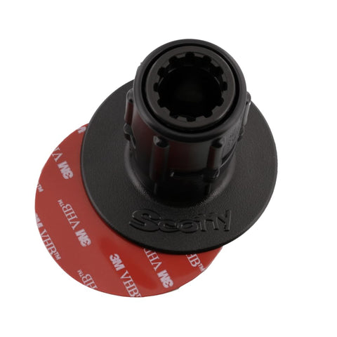 Scotty #448-BK Stick-On Accessory Mount w/#437 Gear-Head (3") (Black)