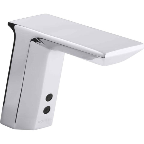 Kohler K13466CP Geometric Battery-Powered Touchless Bathroom Faucet, Polished Chrome