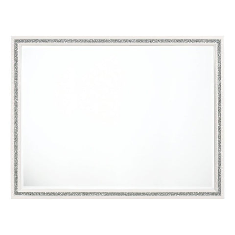 Acme Haiden Rectangular Wood Frame Dresser Mirror in White